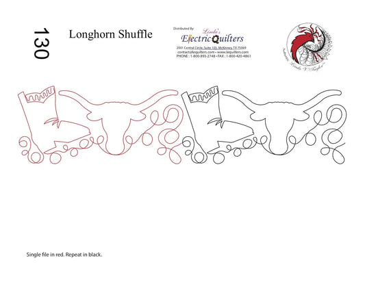 130 Longhorn Shuffle Pantograph by Linda V. Taylor