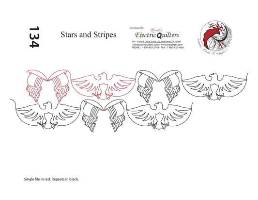 134 Stars And Stripes Pantograph by Linda V. Taylor