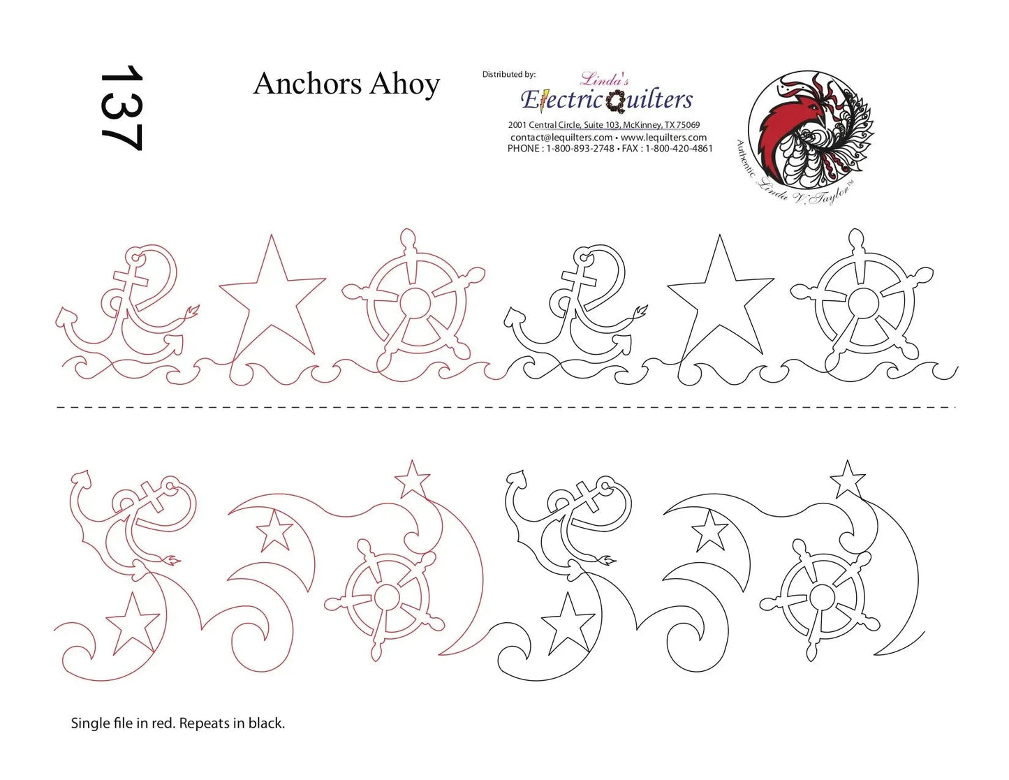 137 Anchors Ahoy Pantograph by Linda V. Taylor
