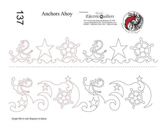 137 Anchors Ahoy Pantograph by Linda V. Taylor