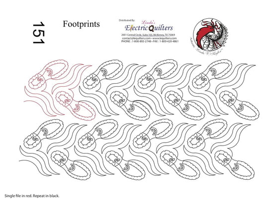 151 Footprints Pantograph by Linda V. Taylor