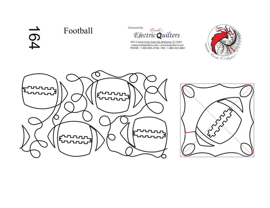 164 Football Pantograph by Linda V. Taylor