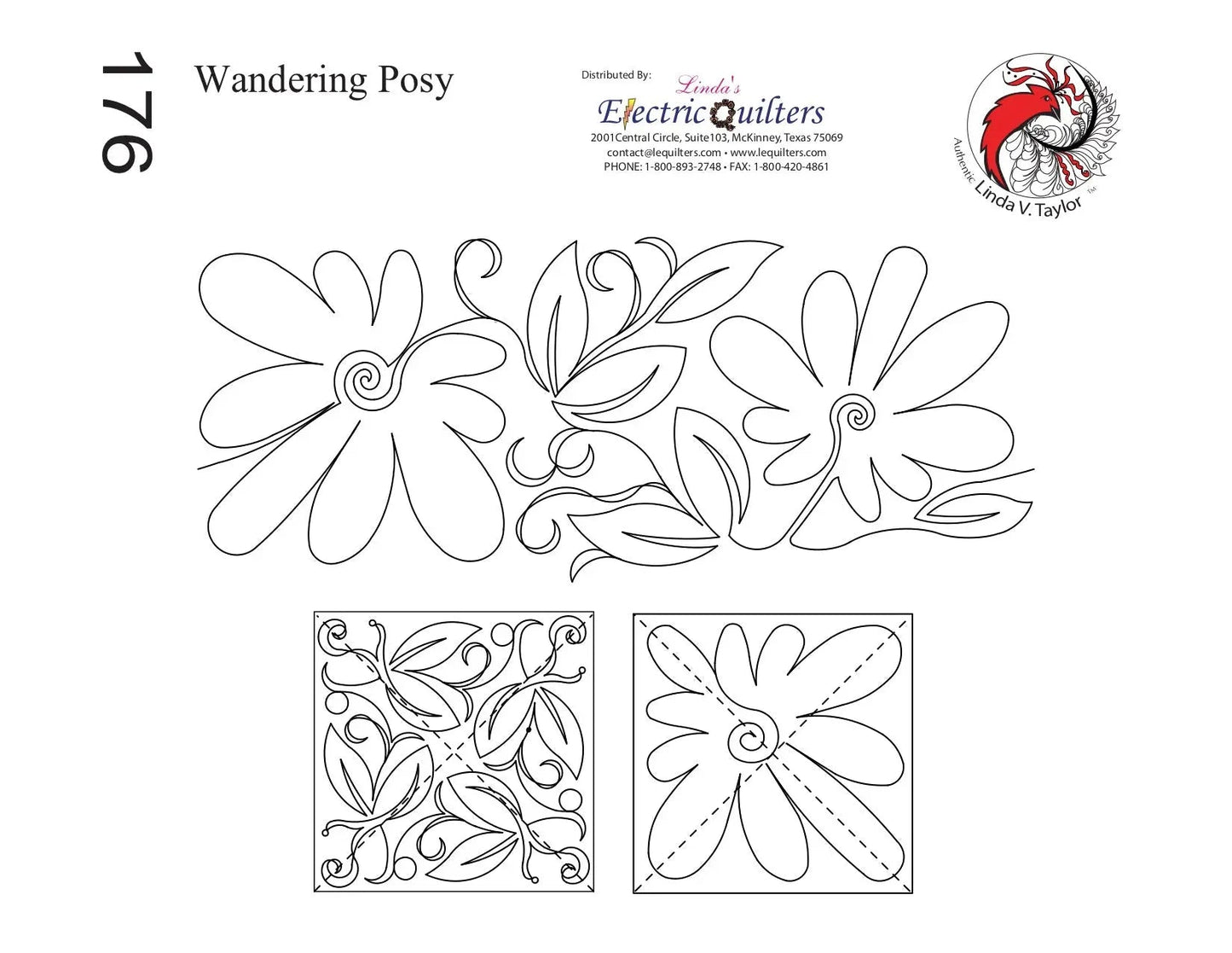 176 Wandering Posy Pantograph with Blocks by Linda V. Taylor