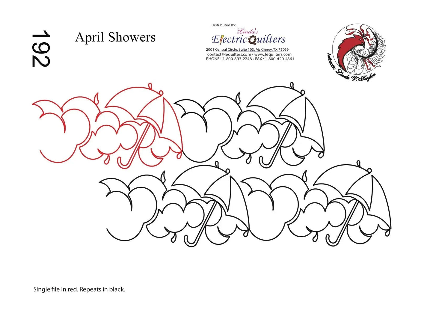 192 April Showers Pantograph by Linda V. Taylor