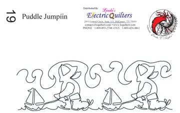 019 Puddle Jumpin' Pantograph by Linda V. Taylor