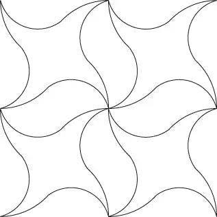 205 Pumpkin Seed Twist Pantograph by Linda V. Taylor