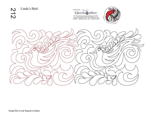 212 Linda's Bird Pantograph by Linda V. Taylor