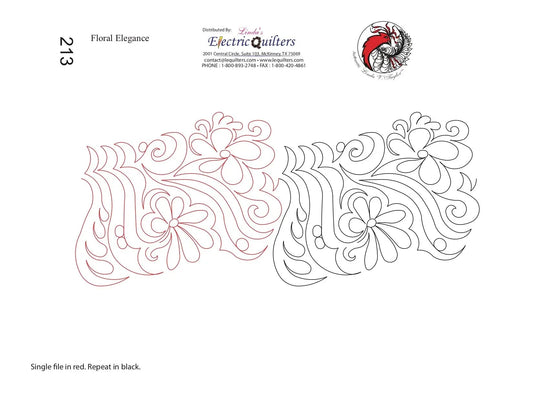 213 Floral Elegance Pantograph by Linda V. Taylor