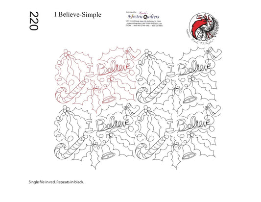 220 I Believe Simple Pantograph by Linda V. Taylor