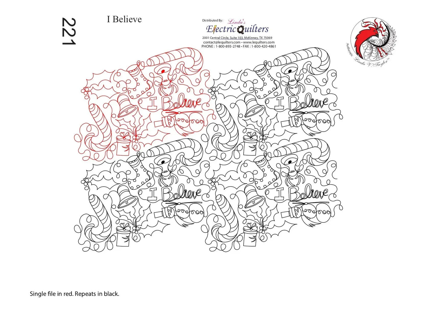 221 I Believe Pantograph by Linda V. Taylor