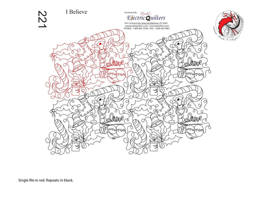 221 I Believe Pantograph by Linda V. Taylor