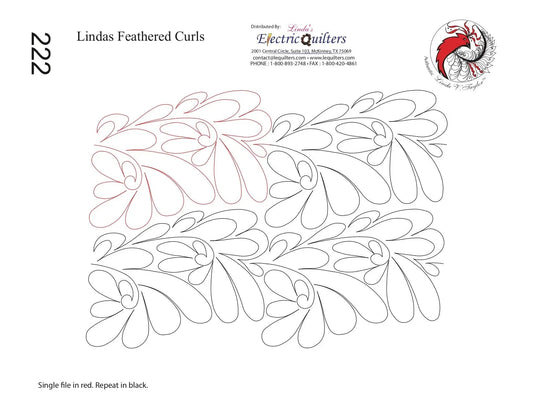 222 Lindas Feathered Curls Pantograph by Linda V. Taylor