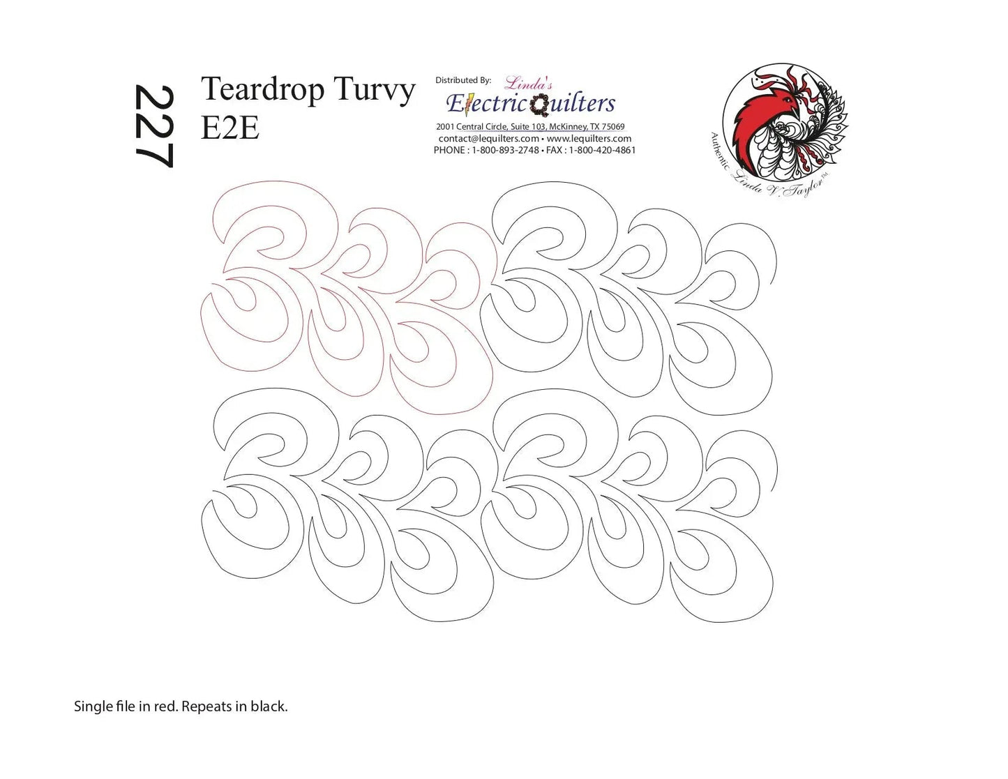 227 Tear Drop Turvy Pantograph by Linda V. Taylor