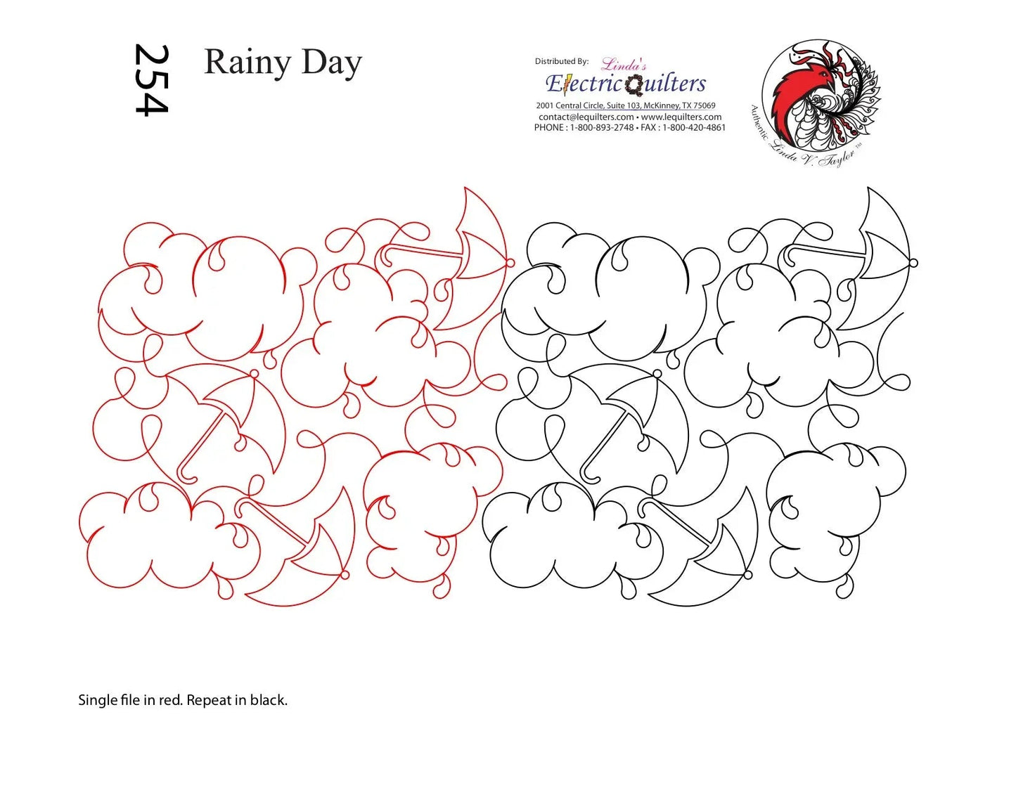 254 Rainy Day Pantograph by Linda V. Taylor