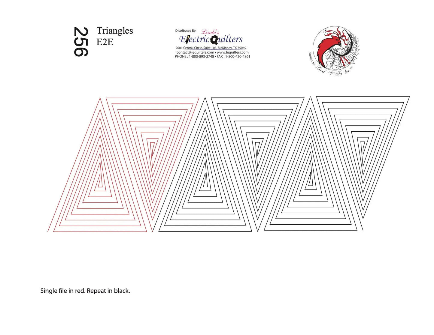 256 Triangles Pantograph by Linda V. Taylor