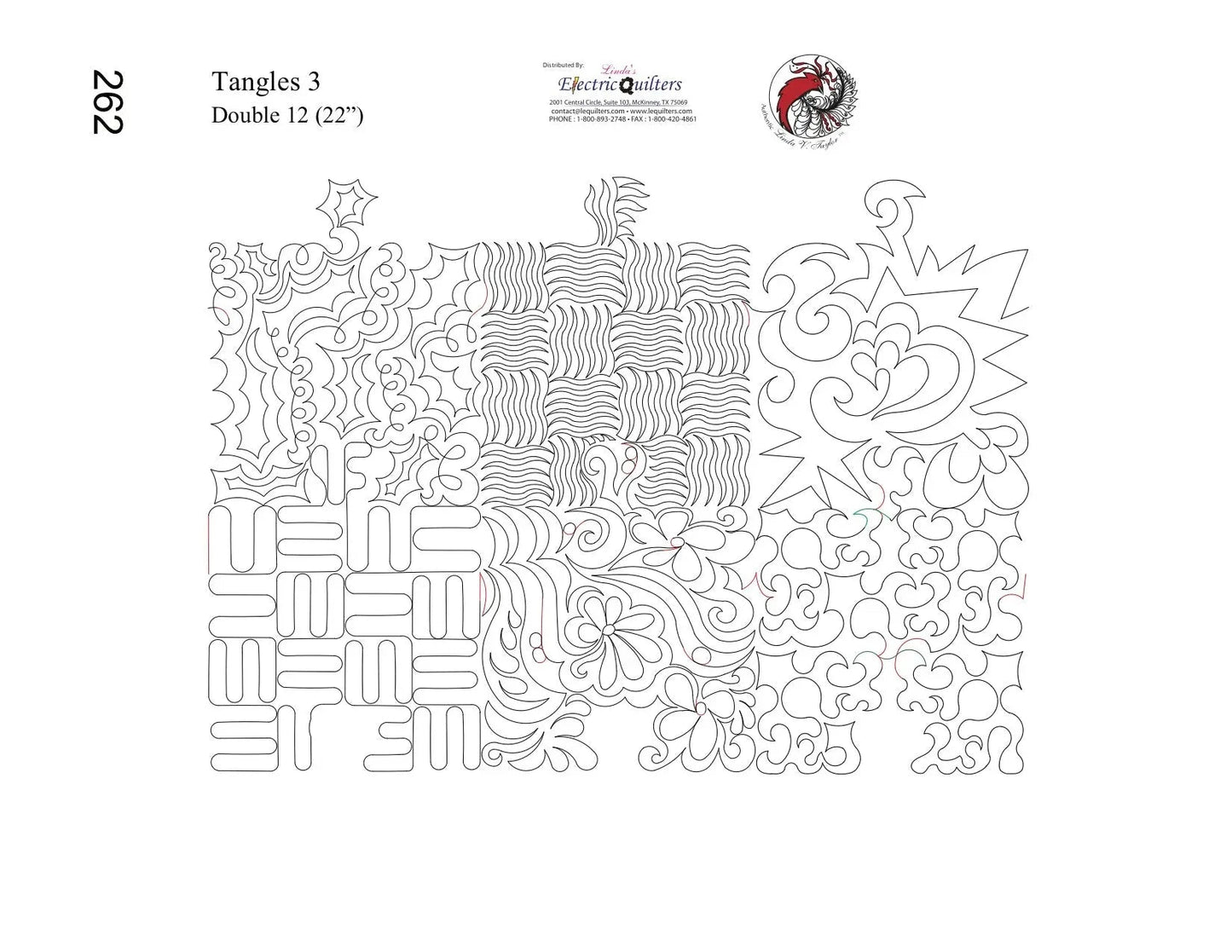 262 Tangles 3 Pantograph by Linda V. Taylor