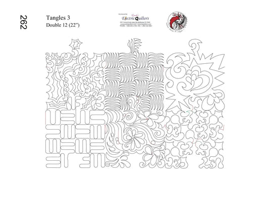262 Tangles 3 Pantograph by Linda V. Taylor