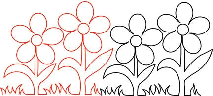 265 Daisy Border Pantograph by Linda V. Taylor