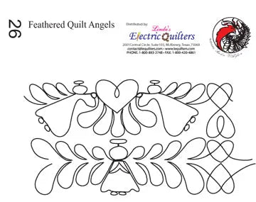 026 Feathered Quilt Angels Pantograph by Linda V. Taylor