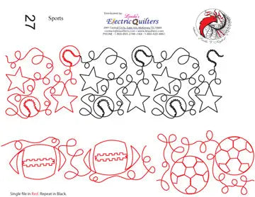 027 Sports Pantograph by Linda V. Taylor