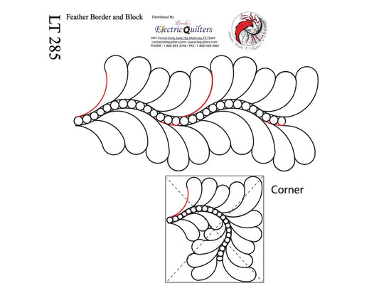 285 Feather Border Pantograph by Linda V. Taylor