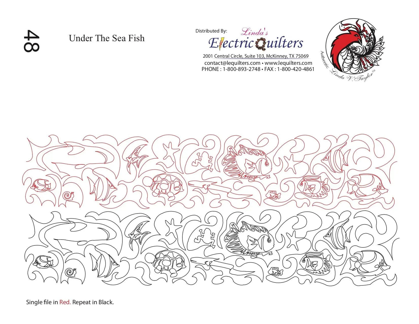048 Under The Sea Fish Pantograph by Linda V. Taylor