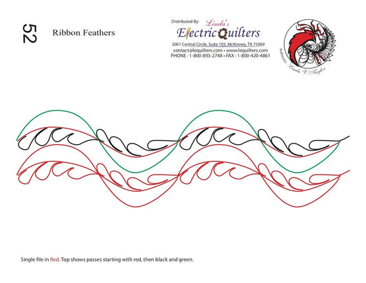 052 Ribbon Feather Pantograph by Linda V. Taylor