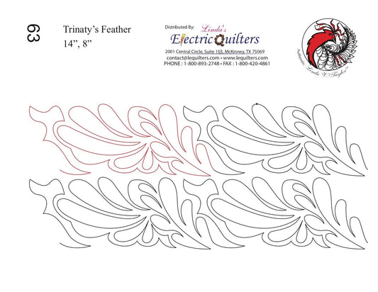 063 Trinatys Feather Pantograph by Linda V. Taylor