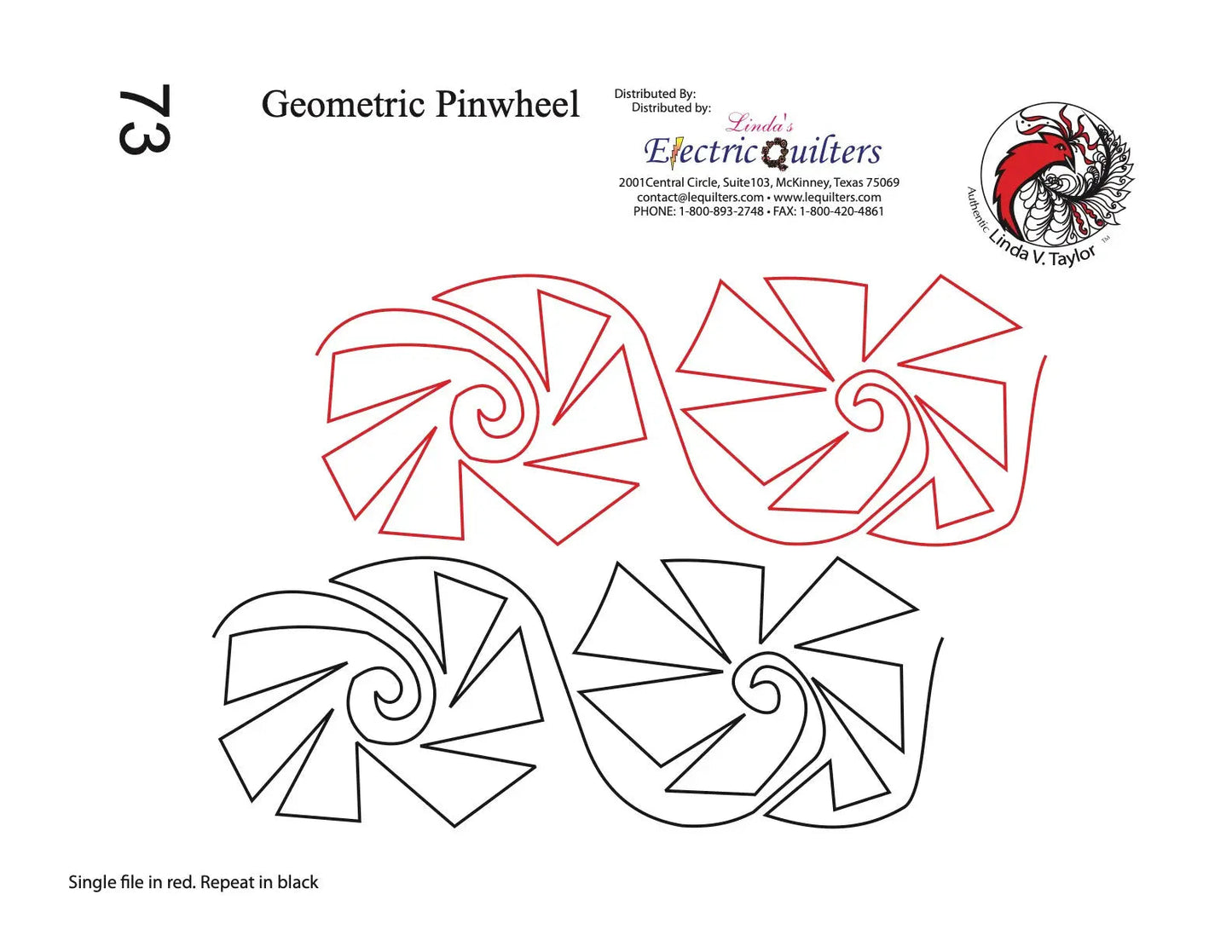 073 Geometric Pinwheel Pantograph by Linda V. Taylor