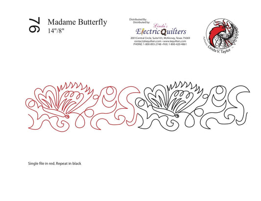 076 Madame Butterfly Pantograph by Linda V. Taylor