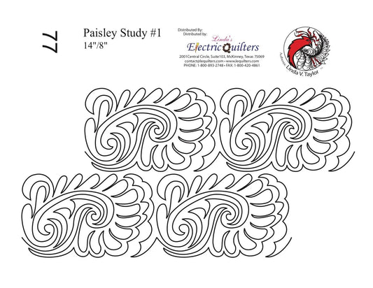 077 Paisley Study #1 Pantograph by Linda V. Taylor