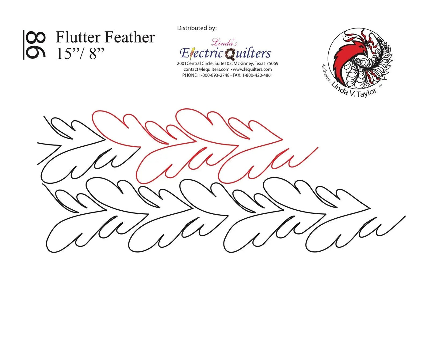 086 Flutter Feather Pantograph by Linda V. Taylor