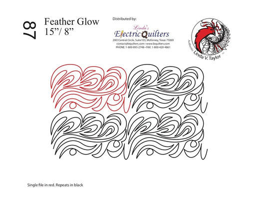 087 Feather Glow Pantograph by Linda V. Taylor