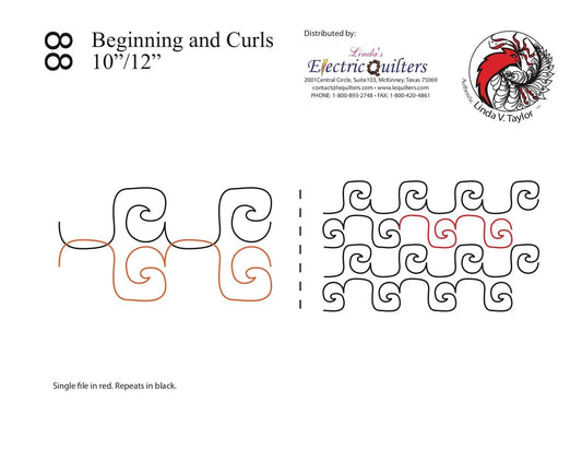 088 Beginning And Curls Pantograph by Linda V. Taylor