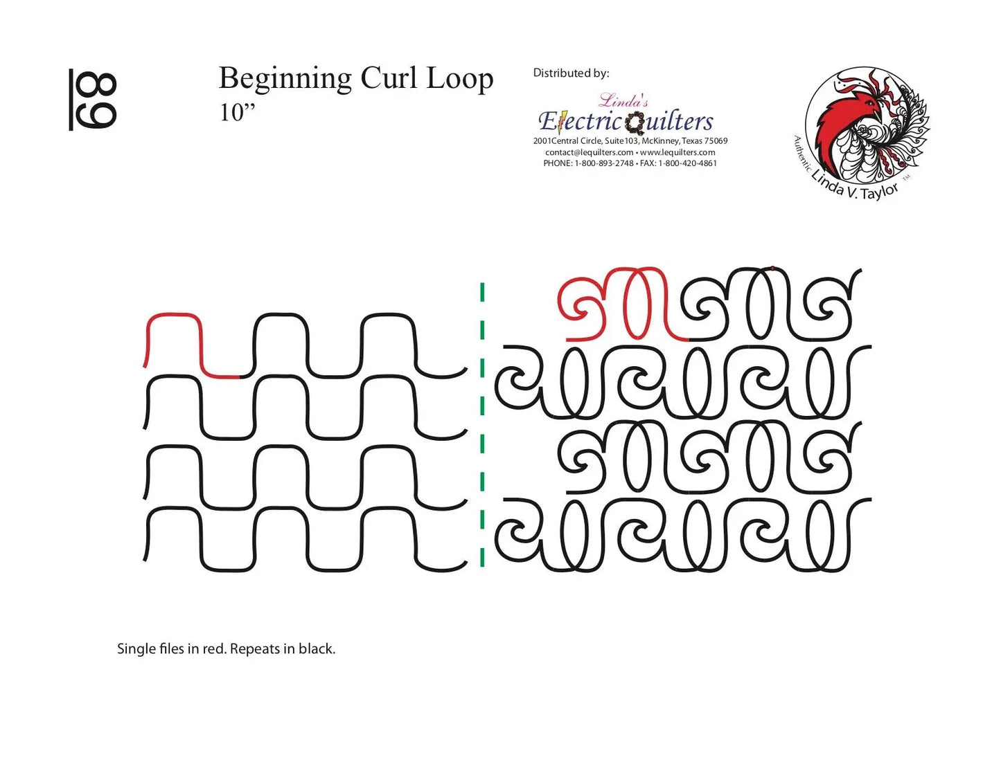 089 Beginning Curl Loop Pantograph by Linda V. Taylor