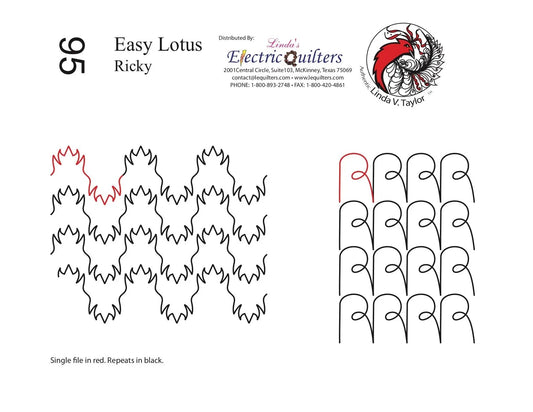 095 Easy Lotus/Ricky Pantograph by Linda V. Taylor