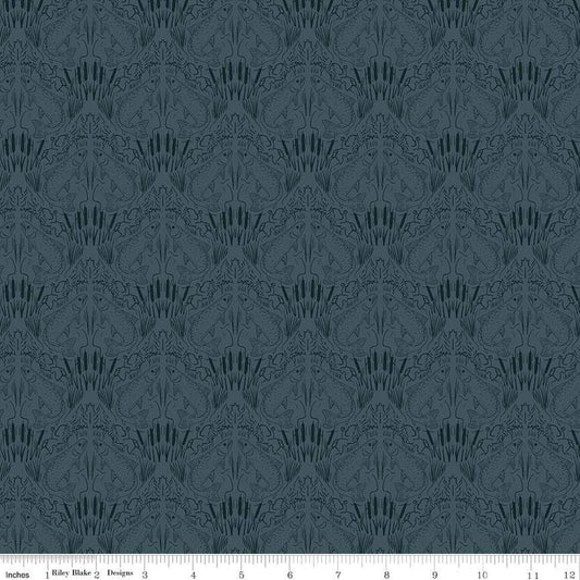 Let's Wander First Catch Blue Cotton 43"/44" Fabric Per Yard