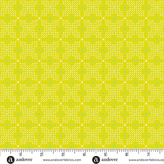 Limeaid Double Crossed Color Pop Playground Cotton 44"/45" Fabric Per Yard