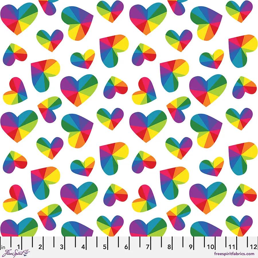 Love Everywhere White Cotton 44"/45" Fabric Per Yard