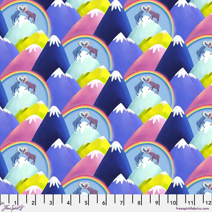 Love on the Snow Top Multi Cotton 44"/45" Fabric Per Yard