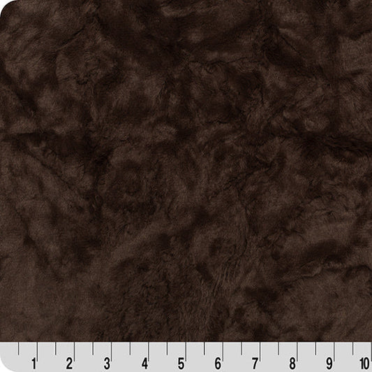 Luxe Cuddle Marble Chocolate 58" - 60" Fabric per yard