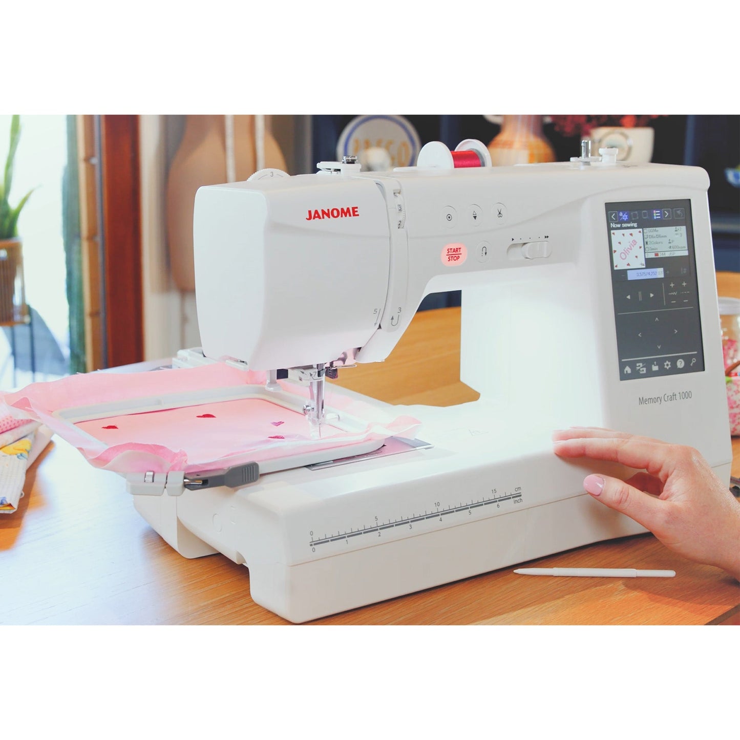 Janome Memory Craft 1000 Sewing & Embroidery Machine w/ FREE Bonus Bundle