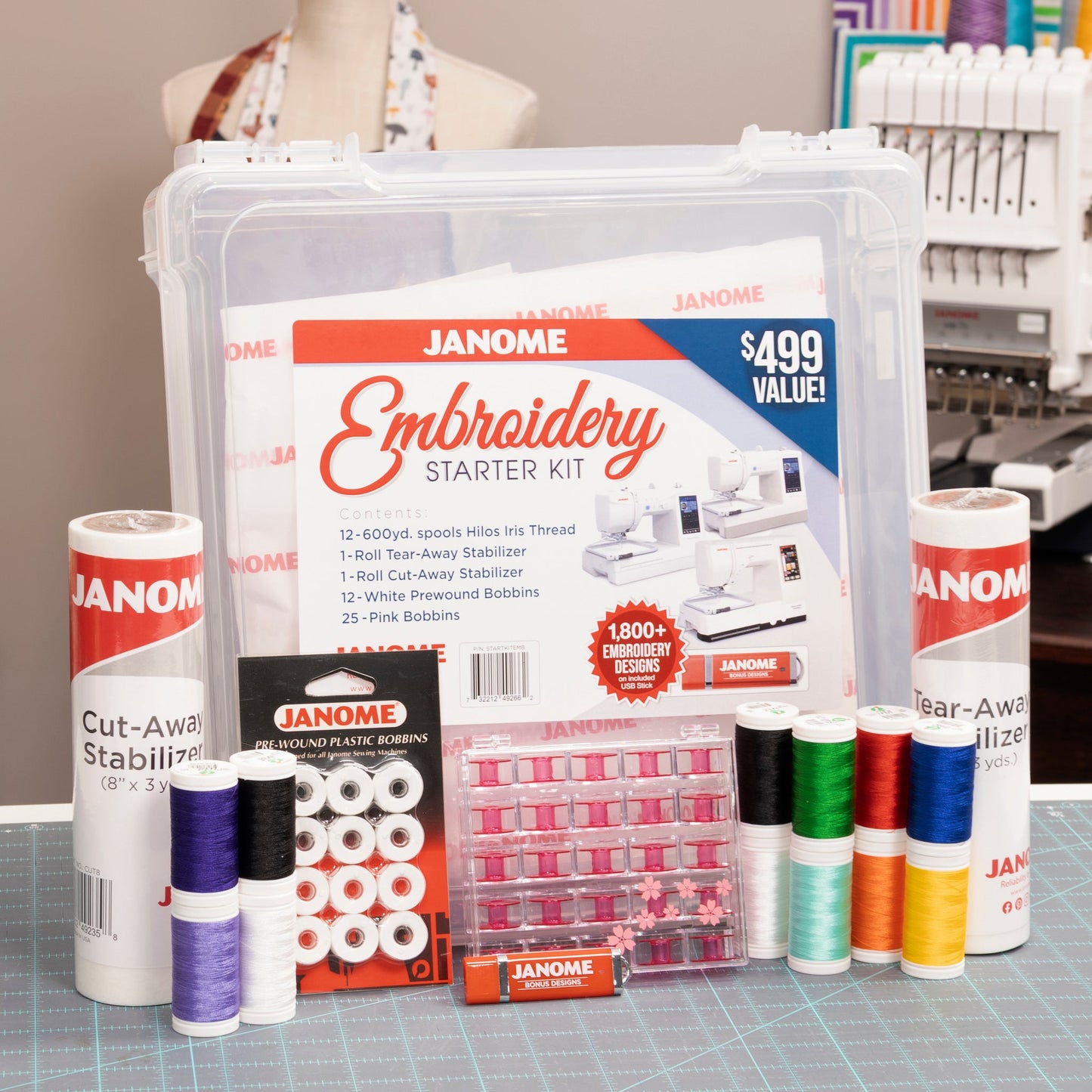 Janome Memory Craft 1000 Sewing & Embroidery Machine w/ FREE Bonus Bundle