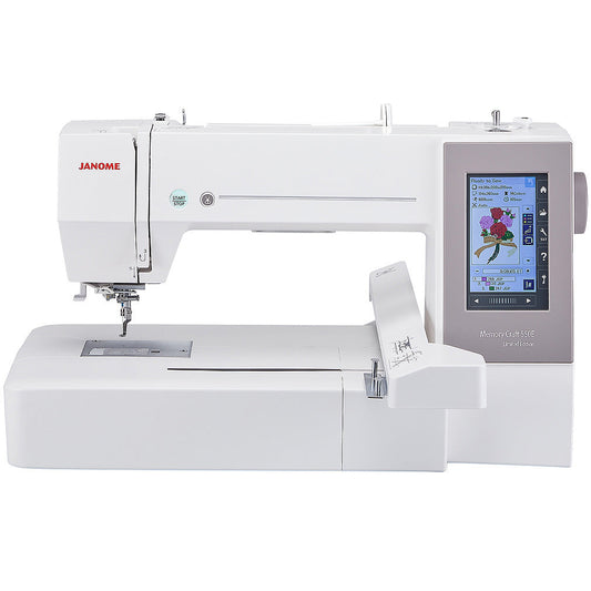 Janome Memory Craft 550E Limited Edition Embroidery Machine w/ FREE Bonus Bundle
