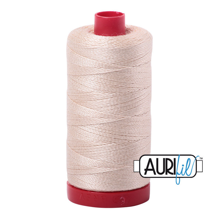 2000 Light Sand Aurifil Cotton 12 WT Large Spool