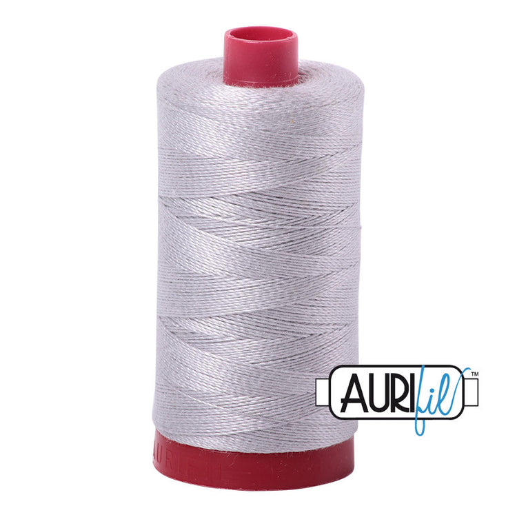 2615 Aluminium Aurifil Cotton 12 WT Large Spool