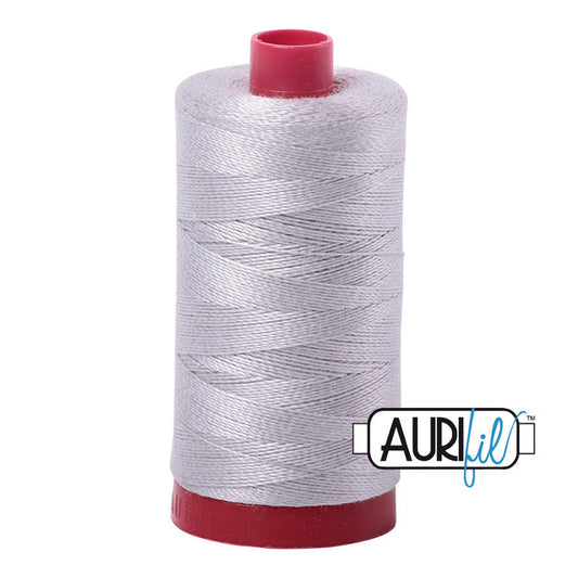 2615 Aluminium Aurifil Cotton 12 WT Large Spool