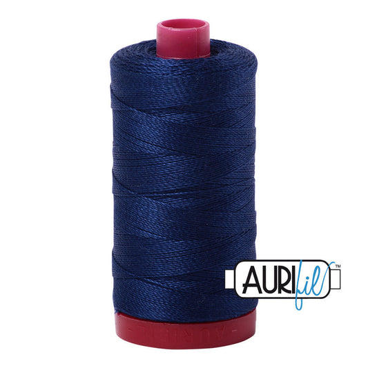 2784 Dark Navy Aurifil Cotton 12 WT Large Spool