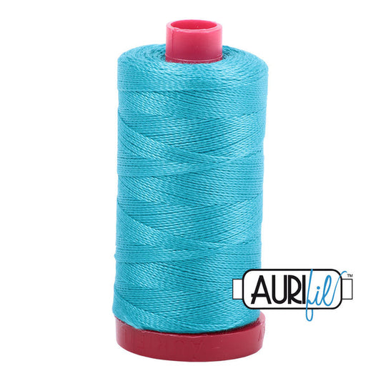 2810 Turquoise Aurifil Cotton 12 WT Large Spool