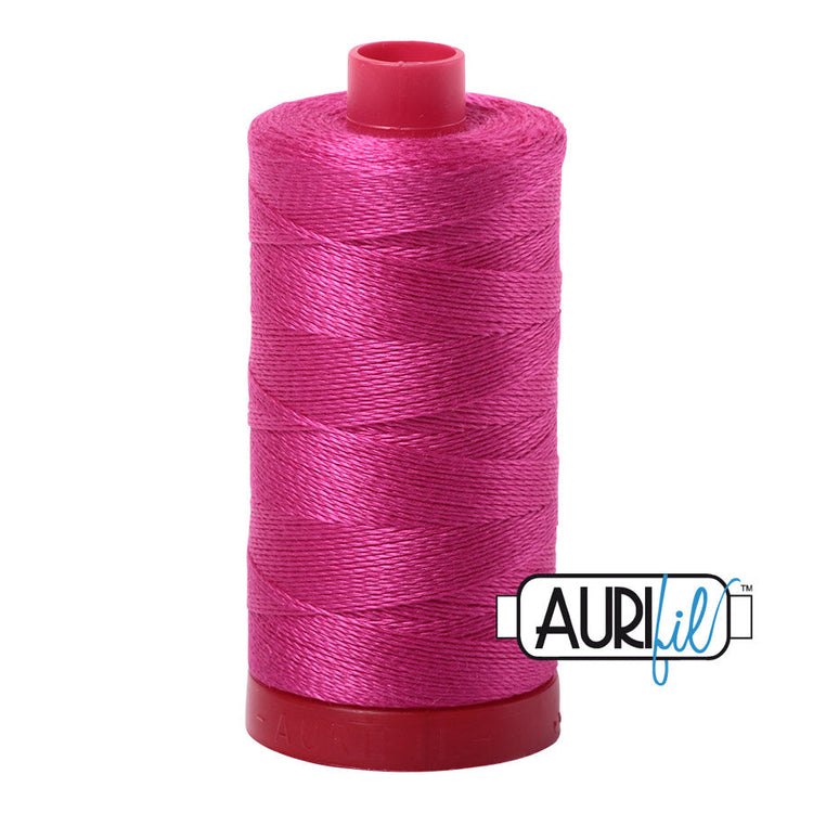 4020 Fuschia Aurifil Cotton 12 WT Large Spool